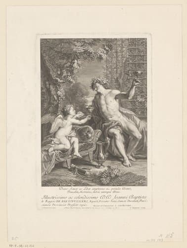 Bacchus en Amor by Louis Desplaces