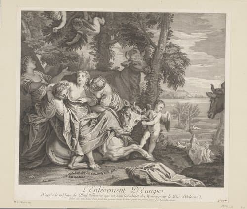 Ontvoering van Europa by Louis Desplaces