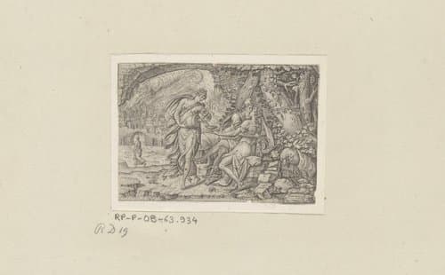 Lot dronken gevoerd door zijn dochters by Etienne Delaune
