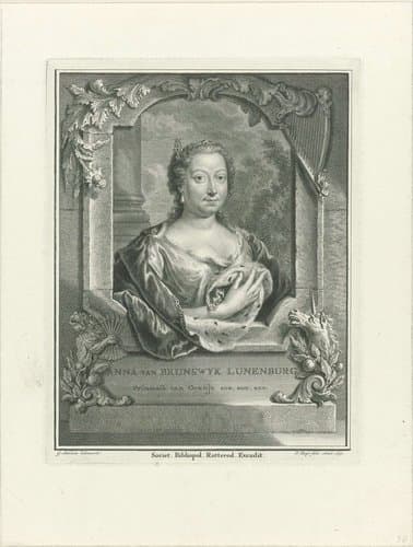 Portret van Anna van Hannover, prinses van Oranje-Nassau by Pieter Tanjé