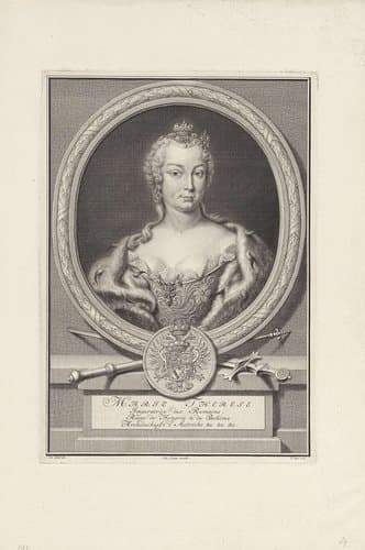 Portret van Rooms-Duits keizerin Maria Theresia by Pieter Tanjé