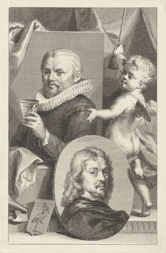 Portretten van Jan Antonisz. van Ravesteyn en Adriaen Hanneman by anonymous