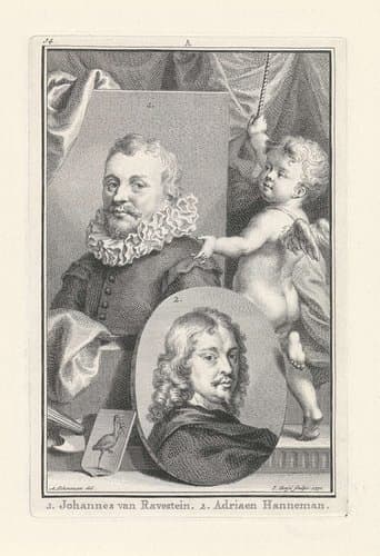 Portretten van Jan Antonisz. van Ravesteyn en Adriaen Hanneman by Pieter Tanjé
