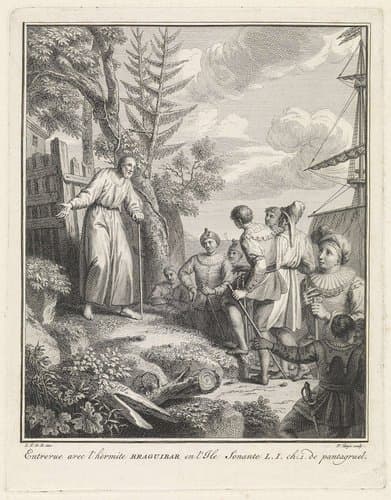 Gargantua ontmoet een kluizenaar by Pieter Tanjé