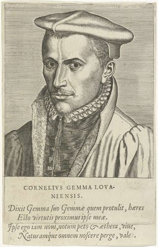 Portret van Cornelius Gemma by Philips Galle