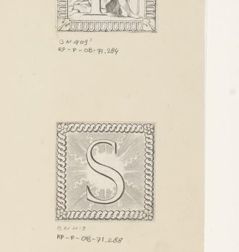 Letter S met de zon by Claude Mellan