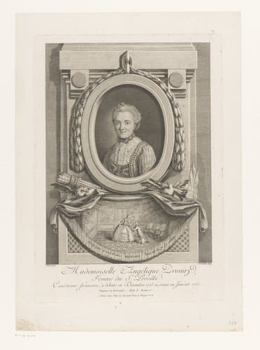 Portret van Angélique Drouin by Jean Baptiste Michel