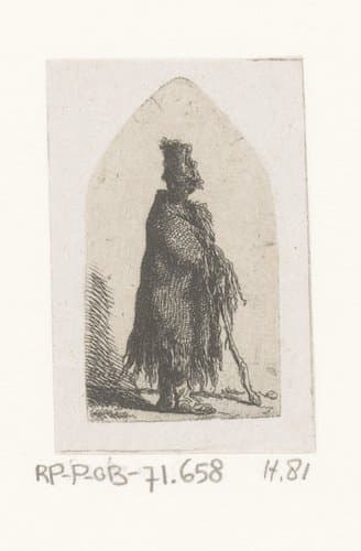 Man in een lange mantel by Jean Pierre Norblin de la Gourdaine