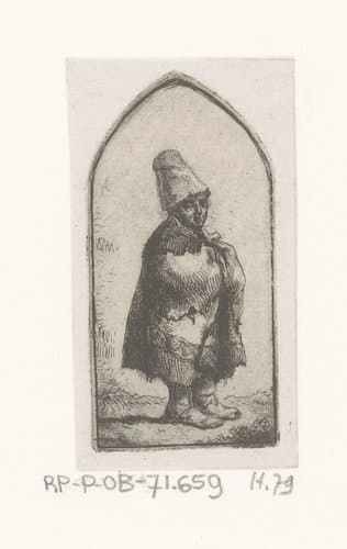 Jongeman met mantel omgeslagen by Jean Pierre Norblin de la Gourdaine