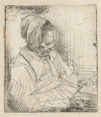 Lezende vrouw by Willem Drost