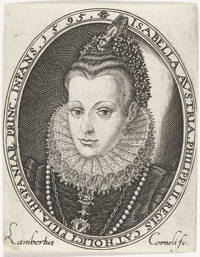 Portret van Isabella van Spanje, landvoogdes van de Zuidelijke Nederlanden