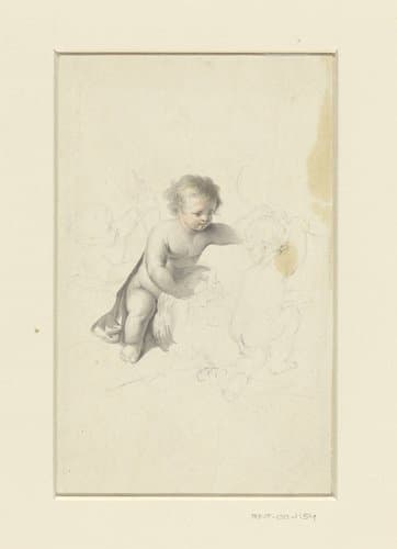 Drie putti met een fakkel by anonymous