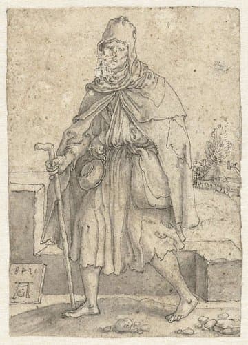 Ontwerptekeningen voor de prentenserie Diverse Allegorische Figuren by Heinrich Aldegrever