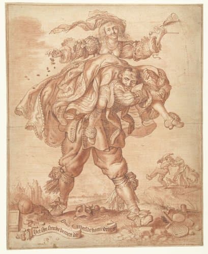‘It Takes Strong Legs to Carry Luxury’ by Adriaen Pietersz van de Venne