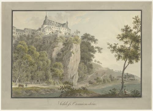 Gezicht op het slot Oranienstein