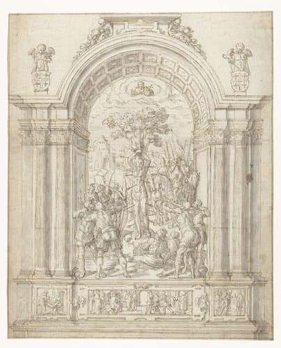 Martelaarschap van de heilige Sebastiaan by anonymous