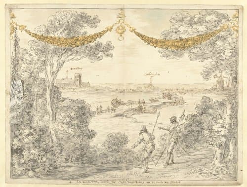 Ontwerpen voor wanddecoraties met gebeurtenissen uit de 80-jarige oorlog by Leonaert Bramer