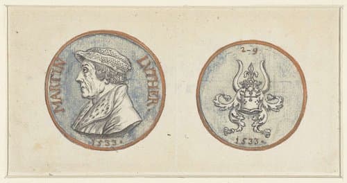 Ontwerp voor een penning met Maarten Luther by anonymous
