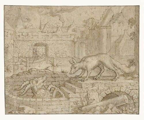 Fabel van de vos en de geit by anonymous