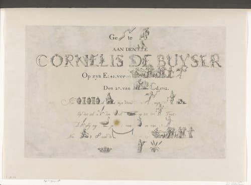 Rebus opgedragen aan Cornelis de Buyser by Christoffel Lubienitzki