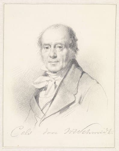 Portret van Cornelis Cels by Willem Hendrik Schmidt