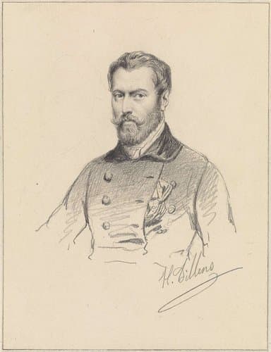 Zelfportret van Hendri Dillens by Henri Dillens