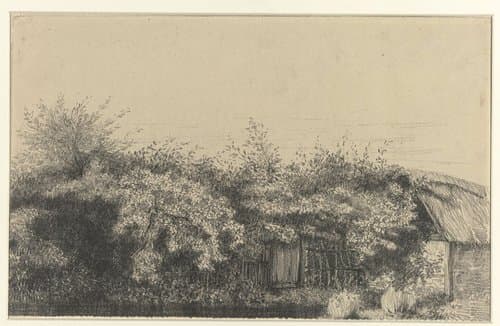 Begroeide boerderij, Normandië by Charles-François Daubigny