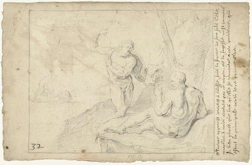 Minerva verschijnt aan Odysseus in de gedaante van diens zoon Telemachus by anonymous
