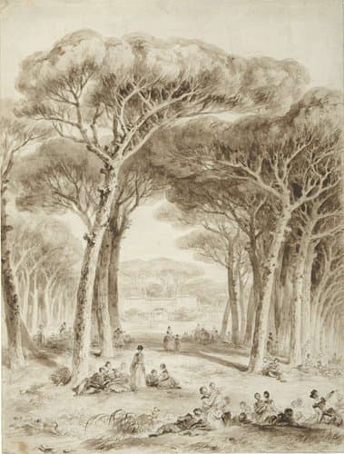 Italian Landscape with Umbrella Pines by Jean Honoré Fragonard