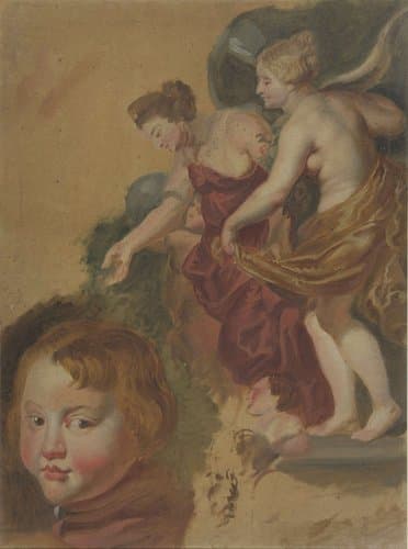 Studieblad met Maria dei Medici's gelukkige regering by anonymous
