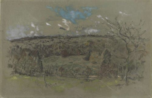 Heuvelachtig landschap in herfstkleuren