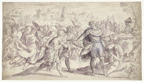 Jozua stuurt boodschappers naar Ai by Frans Francken (I)