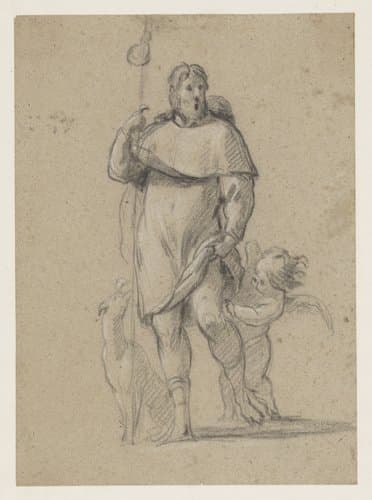 De H. Rochus met hond en engeltje