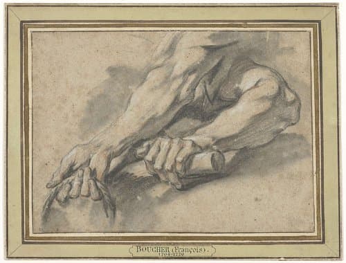Studies van twee onderarmen by François Boucher