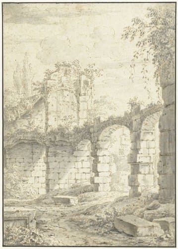 Romeinse ruïnes by Johann Franz Ermels (der Ältere)