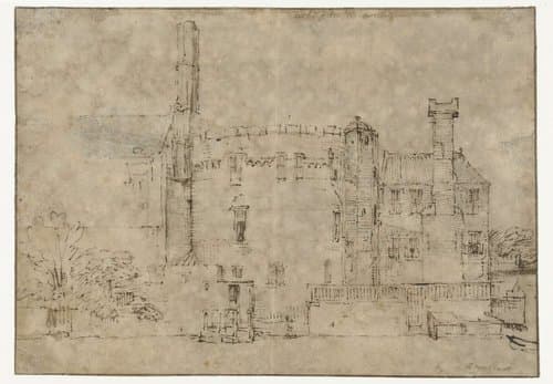 The Swijgh Utrecht Tower in Amsterdam by Rembrandt van Rijn