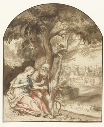 Juda en Tamar by Rembrandt van Rijn