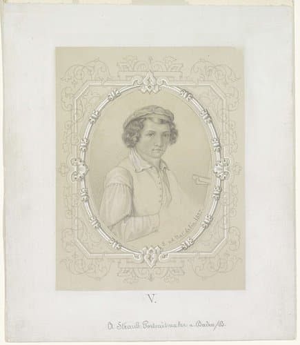 Portret van A. Straub by Wilhelm Suter