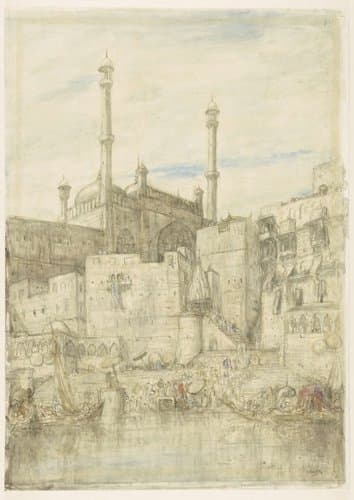Aan de Ganges bij Benares by Marius Bauer