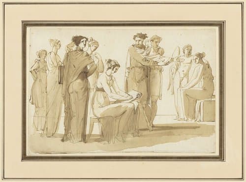 Scène in een tekenacademie by anonymous