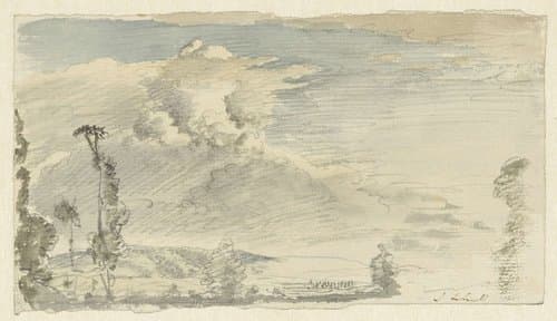 Wolkenlucht boven een heuvellandschap