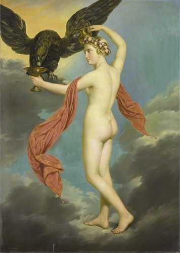 Hebe met Jupiter in de gedaante van een adelaar by Gustav-Adolphe Diez