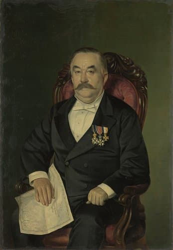 Johan François Adriaan Cateau van Rosevelt (1823-91). Chef van het Bouwdepartement en Agent-generaal van de Immigratie in Suriname by Lovera
