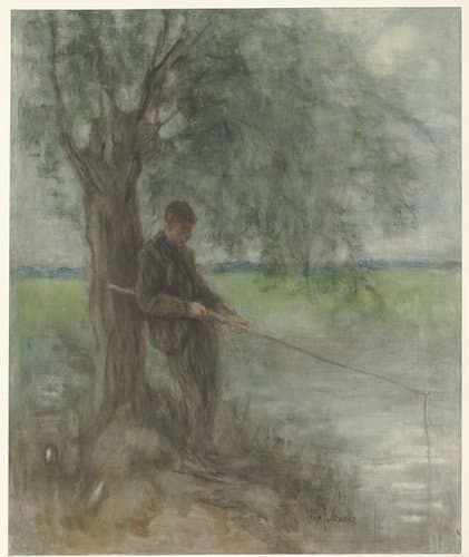 Een hengelaar by Jozef Israëls