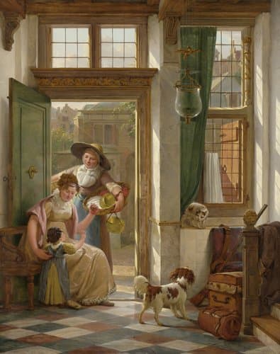 A Cherry Seller at the Door by Abraham van Strij (I)