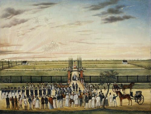 De begrafenis van pastoor Joannes Vitus Janssen (1803-43) in Paramaribo by anonymous