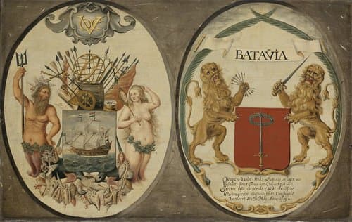 De wapens van de VOC en Batavia by Jeronimus Becx (II)