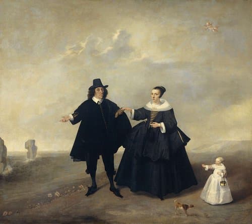 Portrait of a Married Couple with Child by anonymous