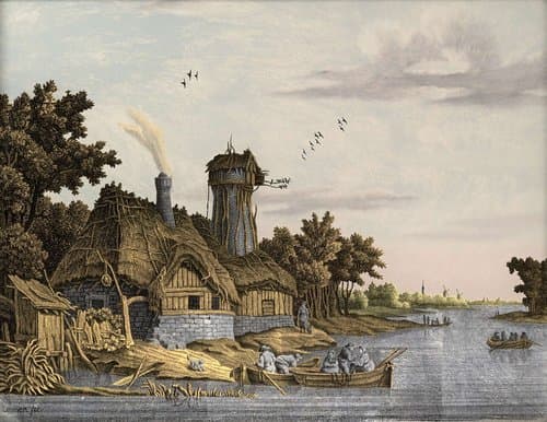 Mill along a River