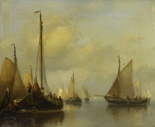 Fishing Boats on calm Water